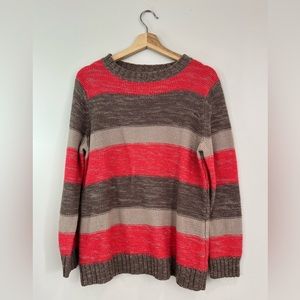 Tri-color Striped Sweater